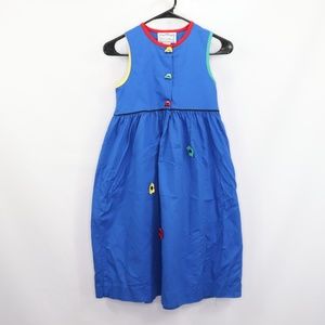 VTG 90s Catherine Rebecca Girls 8 Play Dress Blue